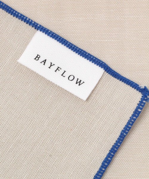 BAYFLOW（ベイフロー）の「BFシシュウハンカチ（タオル・レディース・グレー/グリーン/ライトブルー/ベージュ/ピンク/ネイビー・0）」の9枚目の写真