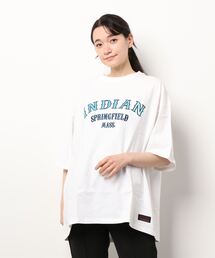 INDIAN（インディアン）の「《INDIAN》サテンロゴ　オーバーサイズTシャツ（Tシャツ/カットソー）」