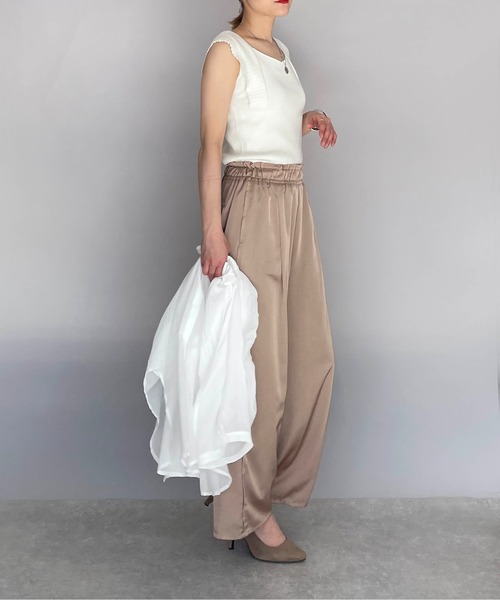 PICCIN（ピッチン）の「リブニットタンクトップ（タンクトップ・レディース・ブラック/オフホワイト/ピンク/グリーン・M）」の11枚目の写真