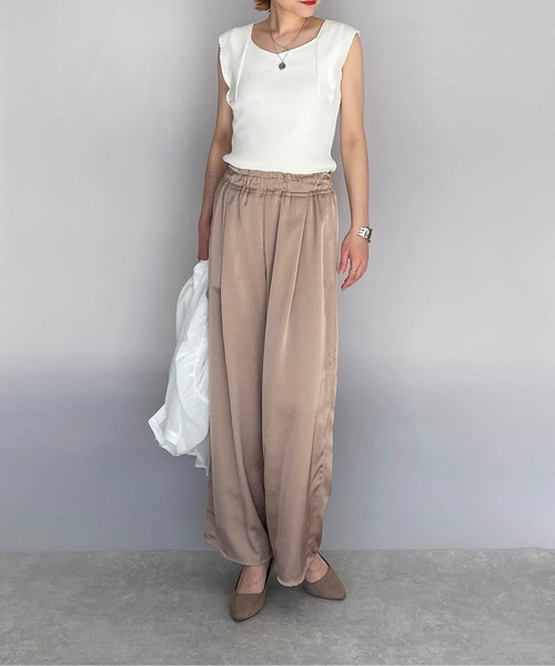 PICCIN（ピッチン）の「リブニットタンクトップ（タンクトップ・レディース・ブラック/オフホワイト/ピンク/グリーン・M）」の10枚目の写真