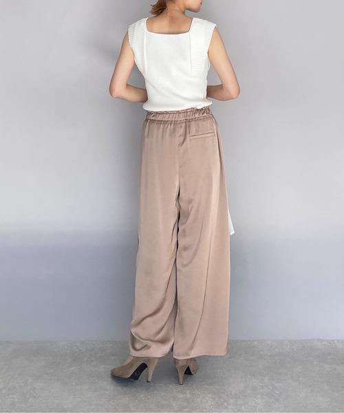 PICCIN（ピッチン）の「リブニットタンクトップ（タンクトップ・レディース・ブラック/オフホワイト/ピンク/グリーン・M）」の12枚目の写真