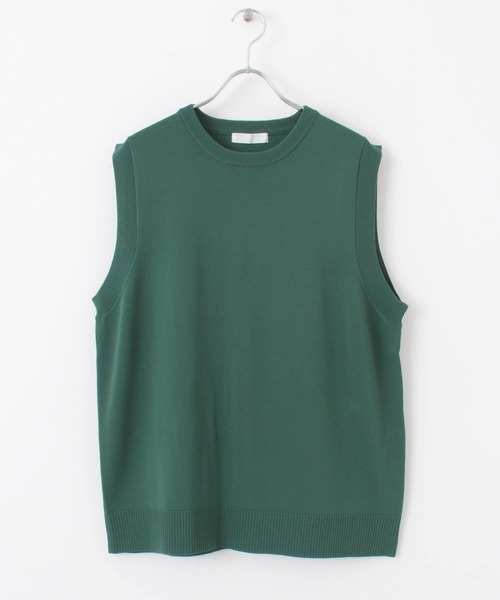 SENSE OF PLACE by URBAN RESEARCH（センスオブプレイスバイアーバンリサーチ）の「クルーネックニットベスト（ベスト・メンズ・ライトベージュ/グリーン/ブラック・LARGE/MEDIUM）」の13枚目の写真