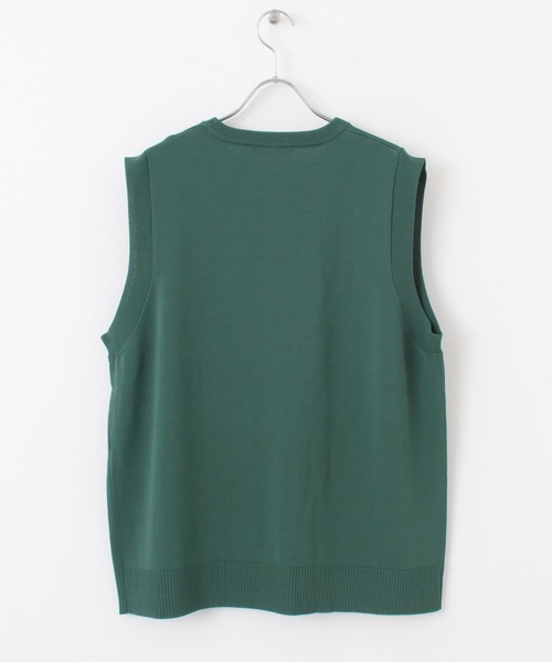 SENSE OF PLACE by URBAN RESEARCH（センスオブプレイスバイアーバンリサーチ）の「クルーネックニットベスト（ベスト・メンズ・ライトベージュ/グリーン/ブラック・LARGE/MEDIUM）」の14枚目の写真