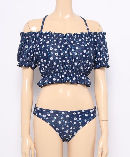 セール】2点セットパフ袖小花柄2WAY水着（水着）｜LEAD（リード