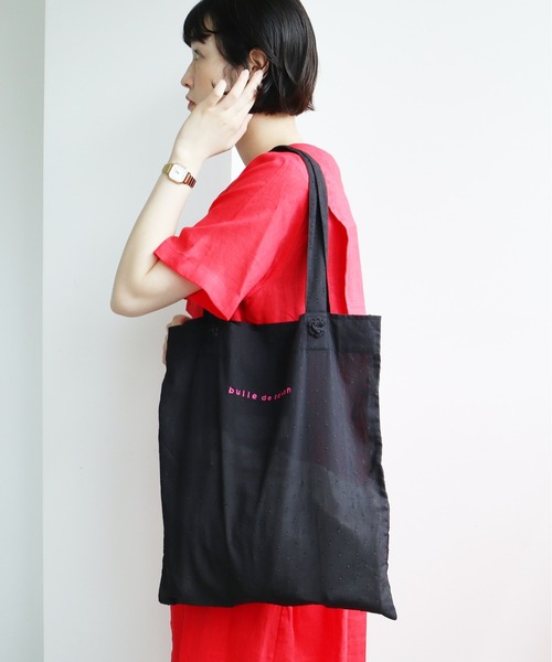 Web限定 Dotジャガード お花付きバッグ トートバッグ Bulle De Savon ビュルデサボン のファッション通販 Zozotown Web限定 Dotジャガード お花付きバッグ トートバッグ Bulle De Savon ビュルデサボン のファッション通販 Zozotown