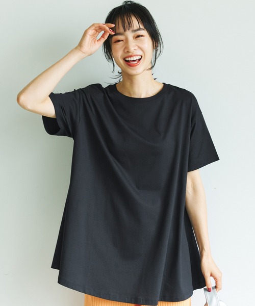 coca(coca)(コカ)の「フレアTee(Tシャツ/カットソー・レディース・ホワイト/ブラック/ピンク/その他・ONE SIZE)」の2枚目の写真