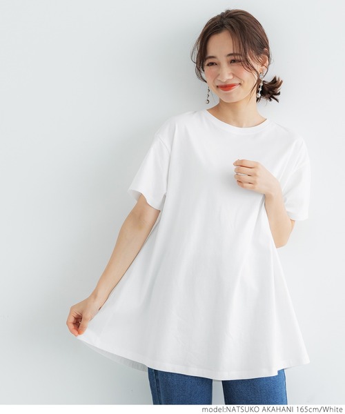 coca(coca)(コカ)の「フレアTee(Tシャツ/カットソー・レディース・ホワイト/ブラック/ピンク/その他・ONE SIZE)」の5枚目の写真