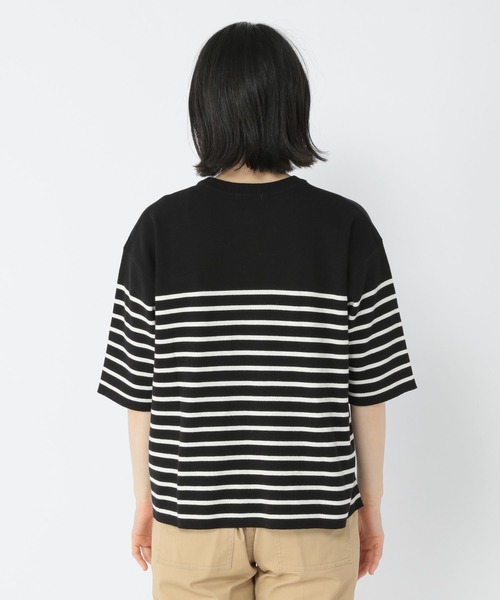 studio CLIP（スタディオクリップ）の「14ゲージニットポケットTシャツ（ニット/セーター・レディース・ライトグレー/ブラック/グリーン・FREE）」の9枚目の写真