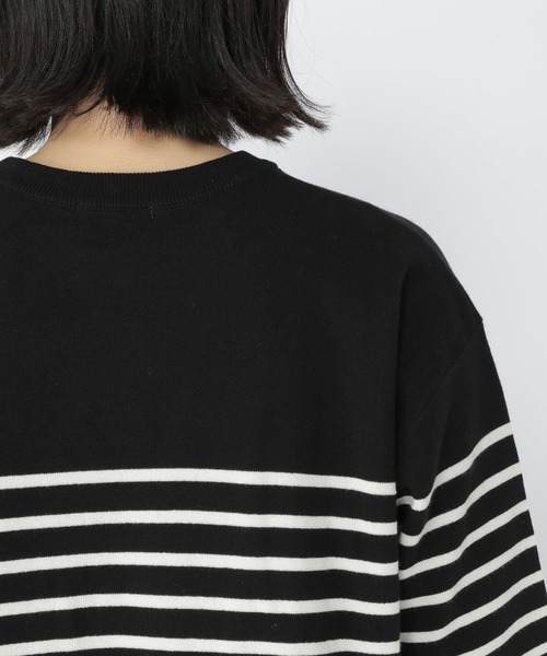 studio CLIP（スタディオクリップ）の「14ゲージニットポケットTシャツ（ニット/セーター・レディース・ライトグレー/ブラック/グリーン・FREE）」の14枚目の写真