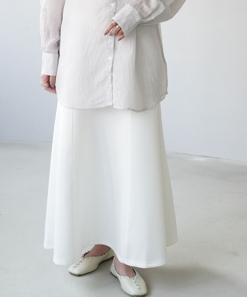 IAMUSE（アイアミューズ）の「【IAMUSE】ハイウエストマーメイドスカート S0657（スカート・レディース・ブラック/オレンジ/グリーン/アイボリー・FREE）」の6枚目の写真