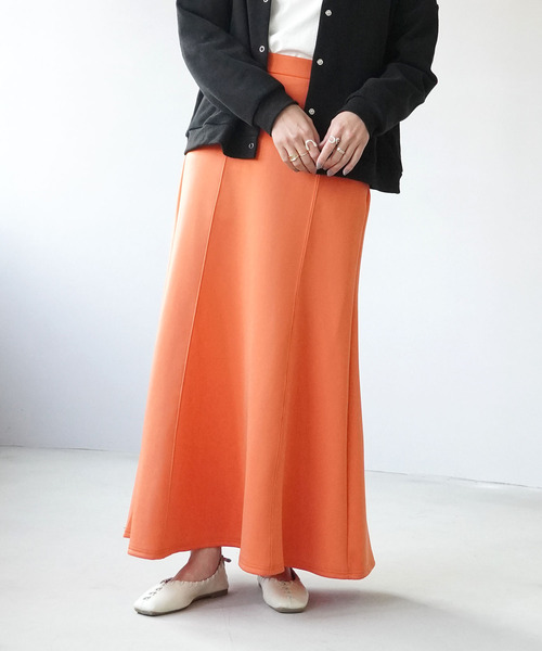 IAMUSE（アイアミューズ）の「【IAMUSE】ハイウエストマーメイドスカート S0657（スカート・レディース・ブラック/オレンジ/グリーン/アイボリー・FREE）」の16枚目の写真