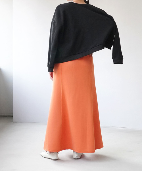 IAMUSE（アイアミューズ）の「【IAMUSE】ハイウエストマーメイドスカート S0657（スカート・レディース・ブラック/オレンジ/グリーン/アイボリー・FREE）」の17枚目の写真