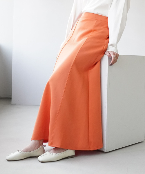 IAMUSE（アイアミューズ）の「【IAMUSE】ハイウエストマーメイドスカート S0657（スカート・レディース・ブラック/オレンジ/グリーン/アイボリー・FREE）」の21枚目の写真