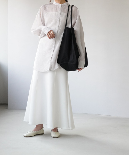 IAMUSE（アイアミューズ）の「【IAMUSE】ハイウエストマーメイドスカート S0657（スカート・レディース・ブラック/オレンジ/グリーン/アイボリー・FREE）」の8枚目の写真