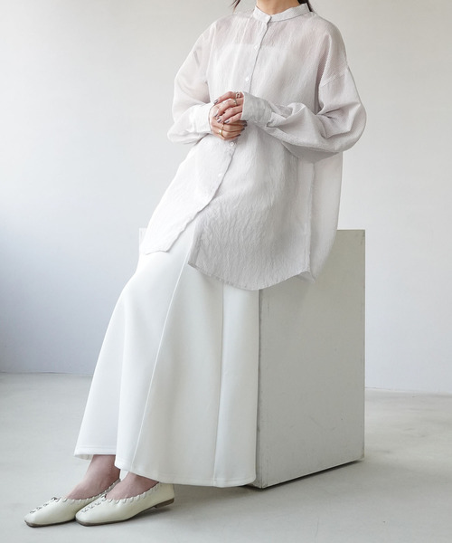 IAMUSE（アイアミューズ）の「【IAMUSE】ハイウエストマーメイドスカート S0657（スカート・レディース・ブラック/オレンジ/グリーン/アイボリー・FREE）」の9枚目の写真