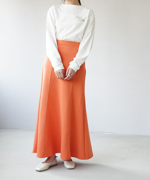 IAMUSE（アイアミューズ）の「【IAMUSE】ハイウエストマーメイドスカート S0657（スカート・レディース・ブラック/オレンジ/グリーン/アイボリー・FREE）」の20枚目の写真