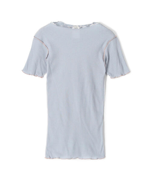 TOMORROWLAND (トゥモローランド)の「BASE RANGE VEIN コットン クルーネックTシャツ(Tシャツ/カットソー・レディース・ライトベージュ/ライトブルー・S)」の2枚目の写真