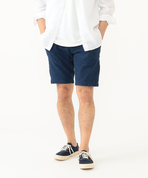 REMI RELIEF(レミレリーフ)の「REMI RELIEF × BEAMS PLUS / 別注 Indigo Sweat Shorts(その他パンツ・メンズ・インディゴブルー・LARGE/SMALL/X-LARGE/MEDIUM)」の3枚目の写真