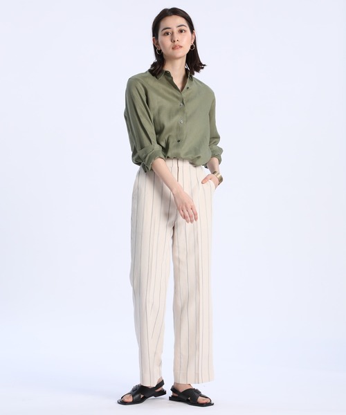 INED(イネド)の「ストライプストレートパンツ(その他パンツ・レディース・モカ・9号/7号)」の9枚目の写真