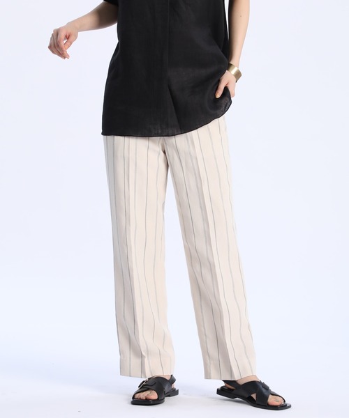 INED(イネド)の「ストライプストレートパンツ(その他パンツ・レディース・モカ・9号/7号)」の12枚目の写真