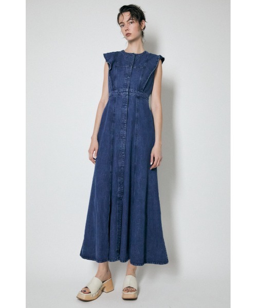 MOUSSY（マウジー）の「SLEEVELESS DENIM LONG ドレス（ワンピース・レディース・ブラック/ベージュ/ブルー・1/2）」の14枚目の写真