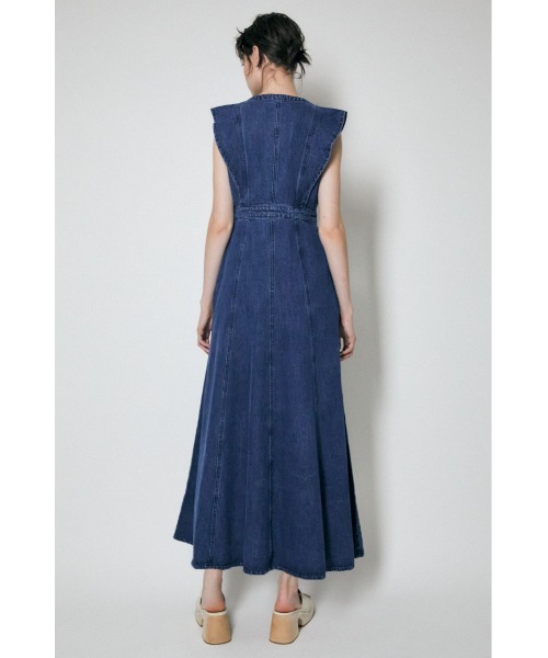 MOUSSY（マウジー）の「SLEEVELESS DENIM LONG ドレス（ワンピース・レディース・ブラック/ベージュ/ブルー・1/2）」の8枚目の写真
