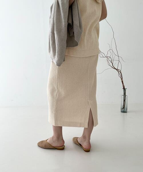 URBAN RESEARCH DOORS（アーバンリサーチドアーズ）の「『セットアップ対応』ヘリンボーン柄カットスカート（スカート・レディース・ブラウン/ナチュラル・MEDIUM）」の16枚目の写真