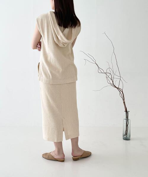 URBAN RESEARCH DOORS（アーバンリサーチドアーズ）の「『セットアップ対応』ヘリンボーン柄カットスカート（スカート・レディース・ブラウン/ナチュラル・MEDIUM）」の10枚目の写真