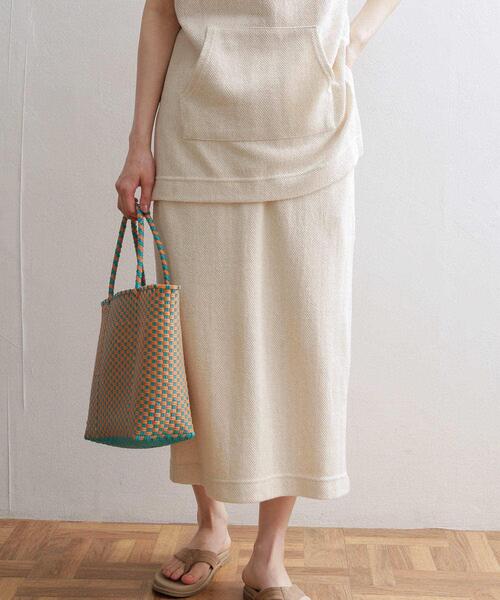 URBAN RESEARCH DOORS（アーバンリサーチドアーズ）の「『セットアップ対応』ヘリンボーン柄カットスカート（スカート・レディース・ブラウン/ナチュラル・MEDIUM）」の21枚目の写真