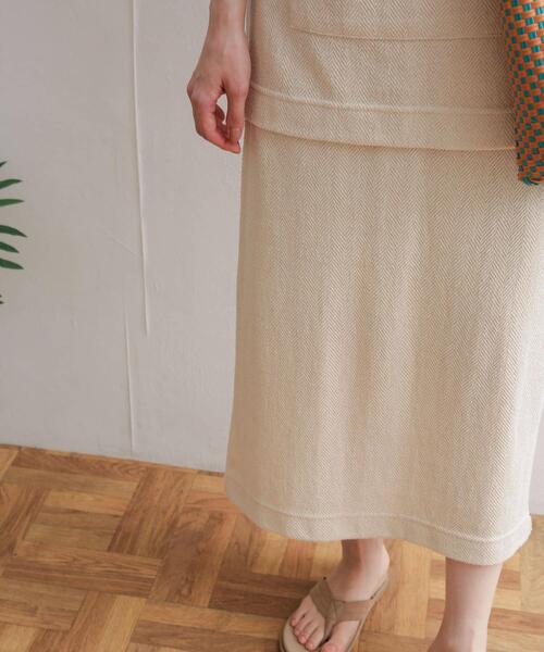 URBAN RESEARCH DOORS（アーバンリサーチドアーズ）の「『セットアップ対応』ヘリンボーン柄カットスカート（スカート・レディース・ブラウン/ナチュラル・MEDIUM）」の15枚目の写真