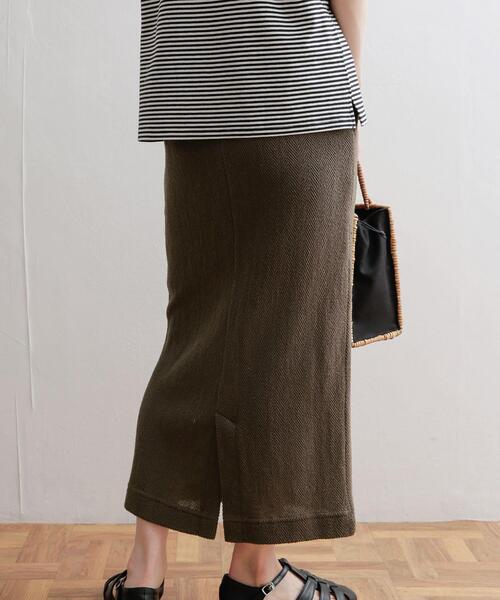 URBAN RESEARCH DOORS（アーバンリサーチドアーズ）の「『セットアップ対応』ヘリンボーン柄カットスカート（スカート・レディース・ブラウン/ナチュラル・MEDIUM）」の17枚目の写真