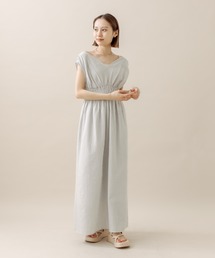 mline | [mline]ストライプフレンチスリーブワンピース(ワンピース)