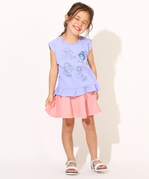 Disney（ディズニー）の「ディズニー プリンセス 裾フリル Tシャツ 6867K（Tシャツ/カットソー・キッズ・ライトグリーン系1/ベビーピンク/バイオレット/パープル・90cm/100cm/110cm/120cm/130cm）」の9枚目の写真