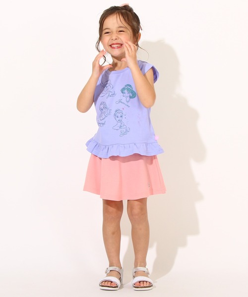 Disney（ディズニー）の「ディズニー プリンセス 裾フリル Tシャツ 6867K（Tシャツ/カットソー・キッズ・ライトグリーン系1/ベビーピンク/バイオレット/パープル・90cm/100cm/110cm/120cm/130cm）」の8枚目の写真