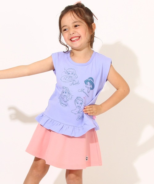 Disney（ディズニー）の「ディズニー プリンセス 裾フリル Tシャツ 6867K（Tシャツ/カットソー・キッズ・ライトグリーン系1/ベビーピンク/バイオレット/パープル・90cm/100cm/110cm/120cm/130cm）」の7枚目の写真