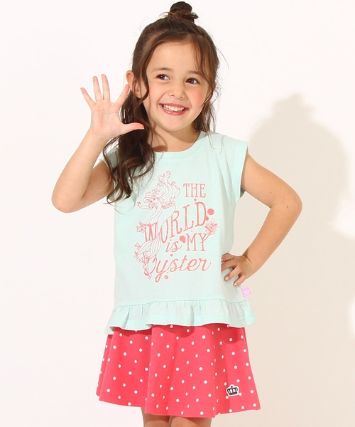 Disney（ディズニー）の「ディズニー プリンセス 裾フリル Tシャツ 6867K（Tシャツ/カットソー・キッズ・ライトグリーン系1/ベビーピンク/バイオレット/パープル・90cm/100cm/110cm/120cm/130cm）」の16枚目の写真