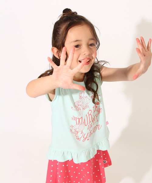 Disney（ディズニー）の「ディズニー プリンセス 裾フリル Tシャツ 6867K（Tシャツ/カットソー・キッズ・ライトグリーン系1/ベビーピンク/バイオレット/パープル・90cm/100cm/110cm/120cm/130cm）」の14枚目の写真