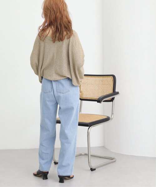 RAY CASSIN(レイカズン)の「ダメージイージーデニム(デニムパンツ・レディース・ベージュ/ネイビー/ブルー・FREE)」の6枚目の写真