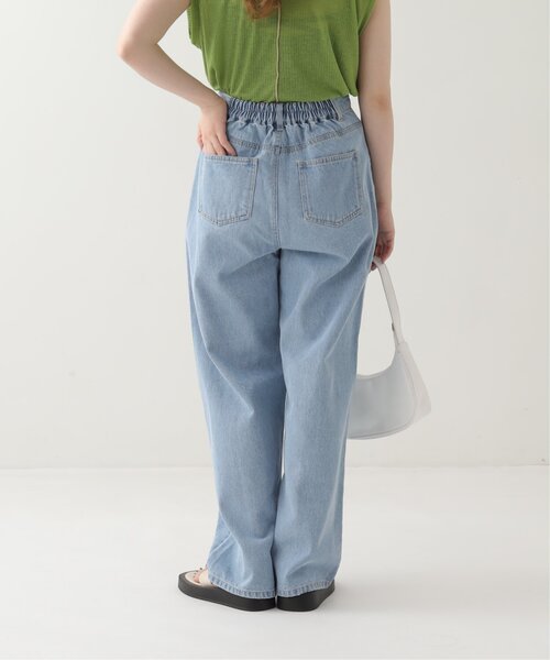 RAY CASSIN(レイカズン)の「ダメージイージーデニム(デニムパンツ・レディース・ベージュ/ネイビー/ブルー・FREE)」の12枚目の写真