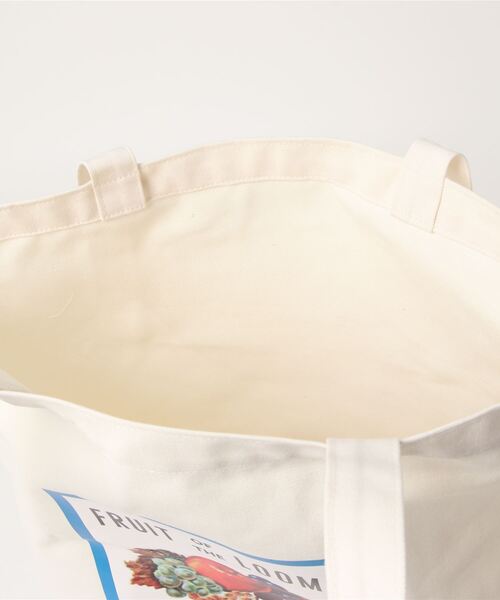 FRUIT OF THE LOOM（フルーツオブザルーム）の「【FRUIT OF THE LOOM】CAL PRINT PL TOTE/トートバッグ（トートバッグ・メンズ・アイボリー/ブラック系その他・FREE）」の5枚目の写真