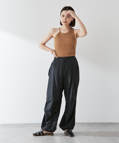 Omekashi(オメカシ)の「【earthy_】オーガニックコットンカップ付リブアシメタンクキャミ(キャミソール・レディース・ブラック/ブルー/アイボリー/キャメル・S/M)」の19枚目の写真