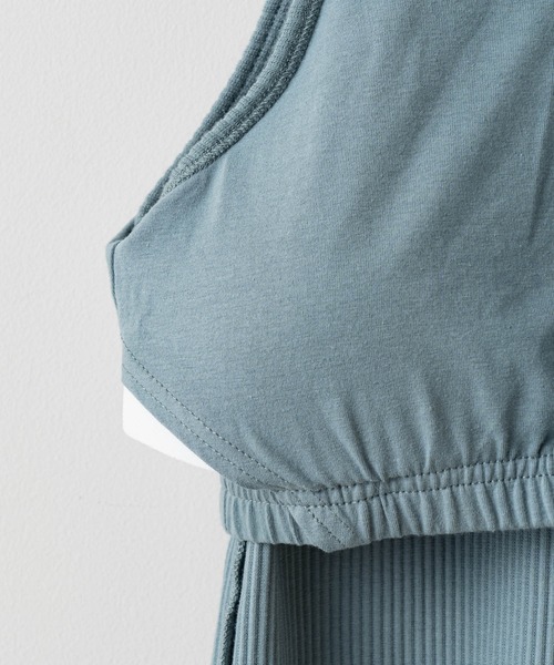 Omekashi(オメカシ)の「【earthy_】オーガニックコットンカップ付リブアシメタンクキャミ(キャミソール・レディース・ブラック/ブルー/アイボリー/キャメル・S/M)」の17枚目の写真