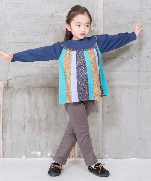 RAGMART(ラグマート)の「カットソーテーパードパンツ(レギンス/スパッツ・キッズ・ブラウン/グレー・120cm/100cm/130cm/110cm)」の9枚目の写真