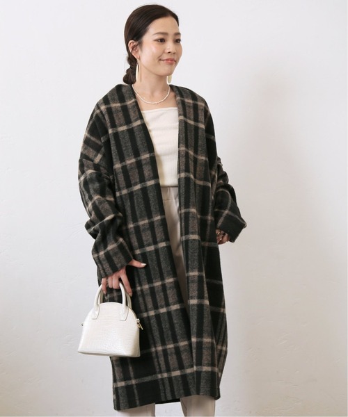 B.C STOCK（ベーセーストック）の「ライトニットガウンコート*（カーディガン/ボレロ・レディース・ブラック/ブラウン/ベージュ・FREE）」の5枚目の写真