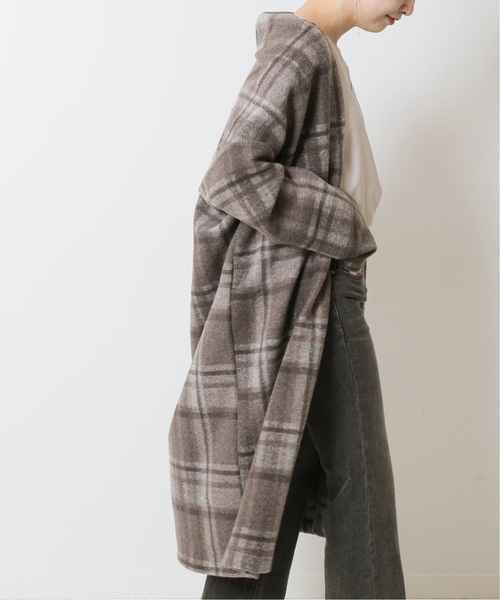 B.C STOCK（ベーセーストック）の「ライトニットガウンコート*（カーディガン/ボレロ・レディース・ブラック/ブラウン/ベージュ・FREE）」の14枚目の写真