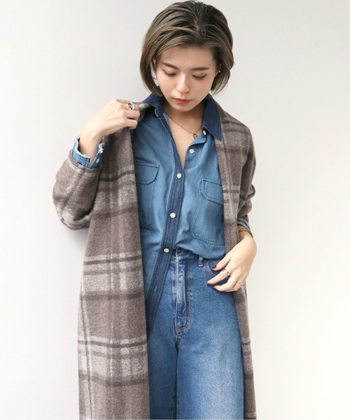 B.C STOCK（ベーセーストック）の「ライトニットガウンコート*（カーディガン/ボレロ・レディース・ブラック/ブラウン/ベージュ・FREE）」の19枚目の写真