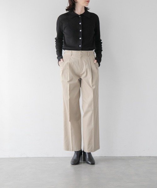 yuw(ユウ)の「チノトラウザー299036(チノパンツ・レディース・ライトベージュ/ベージュ・LARGE/MEDIUM)」の16枚目の写真