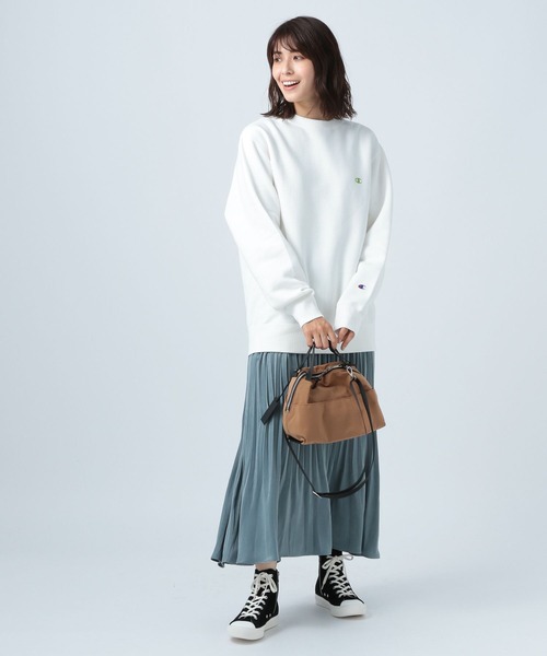 Champion(チャンピオン)の「【Champion(チャンピオン)】別注スウェット刺繍LS(Tシャツ/カットソー・レディース・ライトグレー/オフホワイト/ピンク/グリーン・FREE)」の17枚目の写真