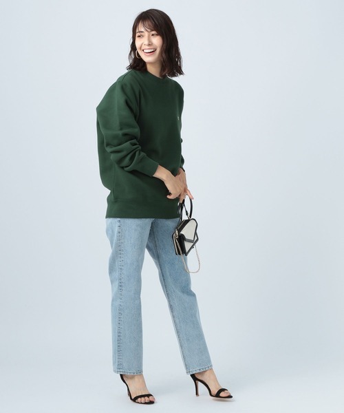 Champion(チャンピオン)の「【Champion(チャンピオン)】別注スウェット刺繍LS(Tシャツ/カットソー・レディース・ライトグレー/オフホワイト/ピンク/グリーン・FREE)」の8枚目の写真