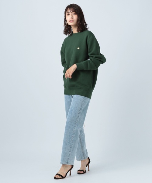 Champion(チャンピオン)の「【Champion(チャンピオン)】別注スウェット刺繍LS(Tシャツ/カットソー・レディース・ライトグレー/オフホワイト/ピンク/グリーン・FREE)」の14枚目の写真